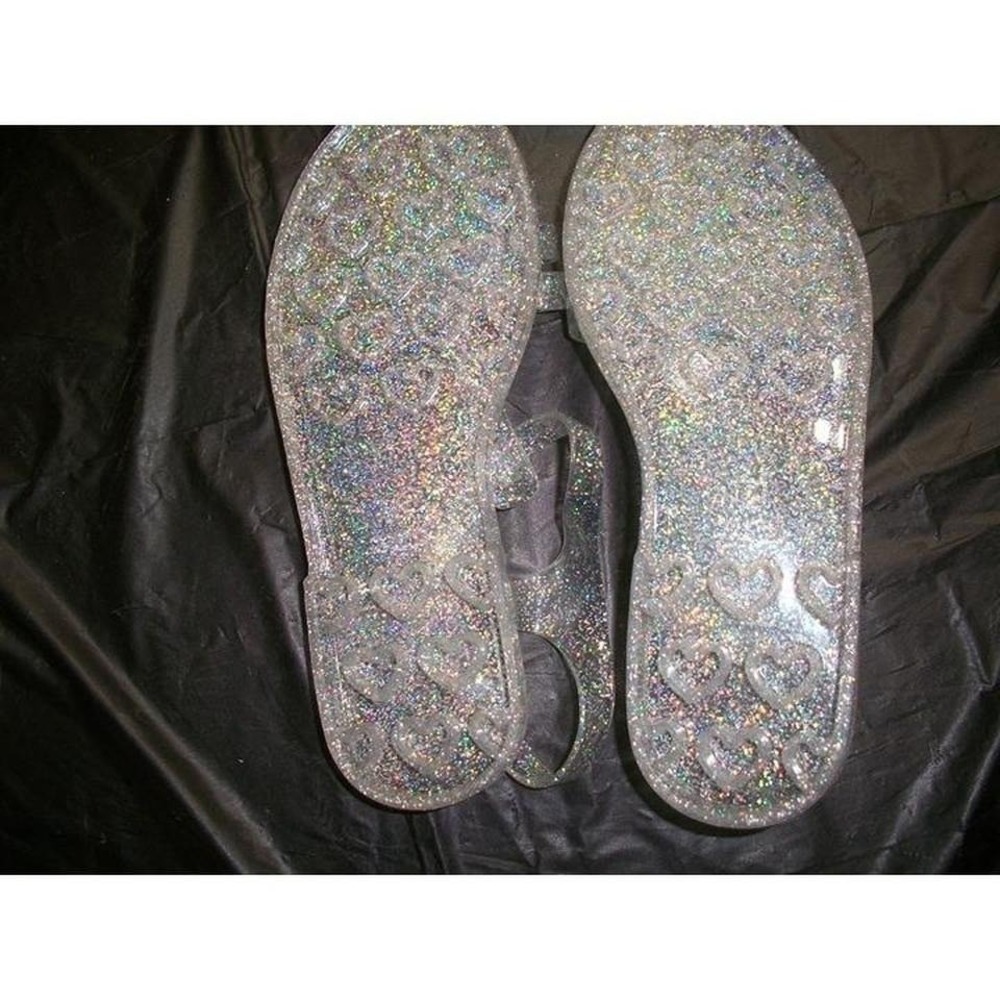 OLD NAVY Clear with Shimmer Jelly type sandals with strap - Picture 2 of 2